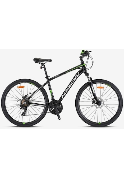 Kron Tx100 Trekking Hidrolik Disk 28" Jant 18' Kadro 21 Vites Şehir Bisikleti Siyah Gri Yeşil Siyah - Yeşil
