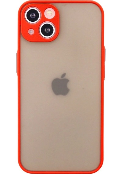 Newface Apple iPhone Uyumlu 13 Mini Kılıf Montreal Silikon Kapak Semeglbl - 6 - Kırmızı