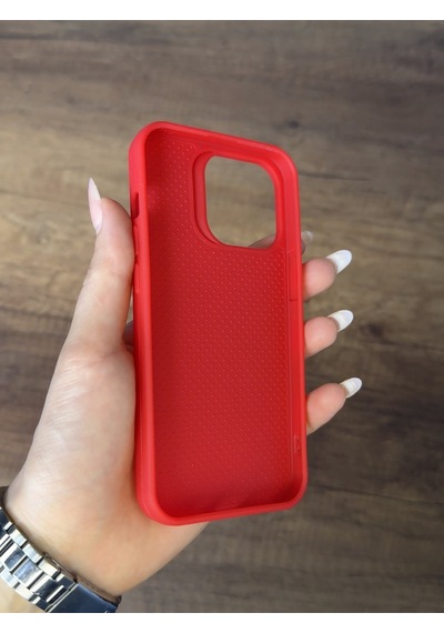 Apple Uyumlu iPhone 15 Pro Silikon Kılıf Xfab Kırmızı