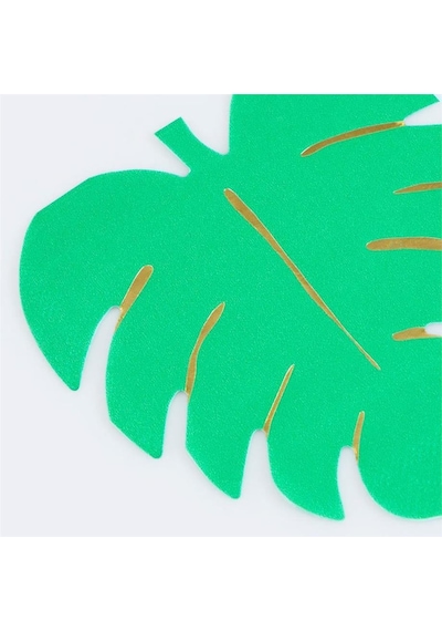 Meri Meri - Tropical Leaf Napkins - Tropikal Yaprak Peçeteler - 16 Adet