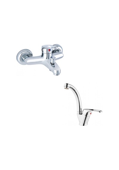Erce Mix Kuğu Lavabo Ve Banyo Bataryası Krom