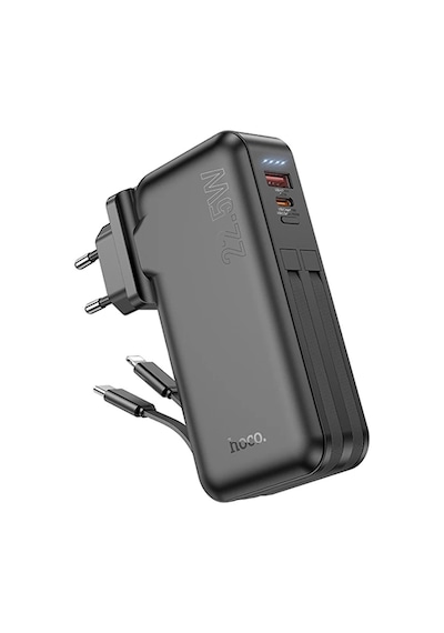 Hoco J126 Usb-a+type-c Çıkışlı Type-c+lightning Kablolu 10000mah Powerbank Şarj Aleti- 5775 Diğer