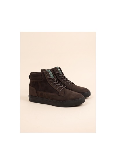 Bafaş Ayakkabı 371616 Kahve Hakiki Dana Derisi Bilekli Erkek Sneaker Kahverengi