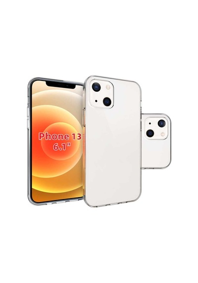 Noktaks - İphone 13 Uyumlu Kılıf Şeffaf Esnek Soft Süper Silikon Kapak - Renksiz - T18532