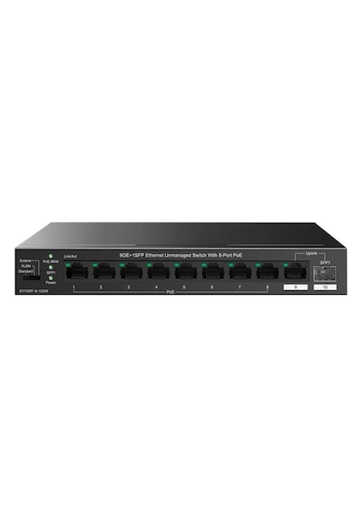 Ip-com Ip-g1110pf-8-120w 8 Port Gıgabıt + 1x1gb Rj45/sfp Port 120w 250 Metre Poe Swıtch