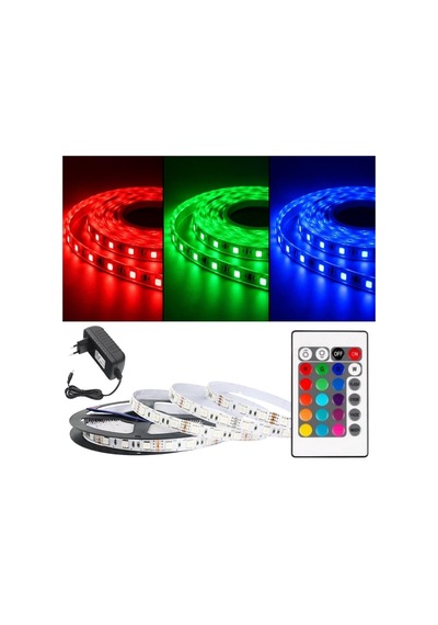 16 Renk Kumandalı Renk Değiştiren Rgb Şerit Led Işık Seti Sb-6544 2.5 Metre Sku: Zeusb0dyq5ynmv