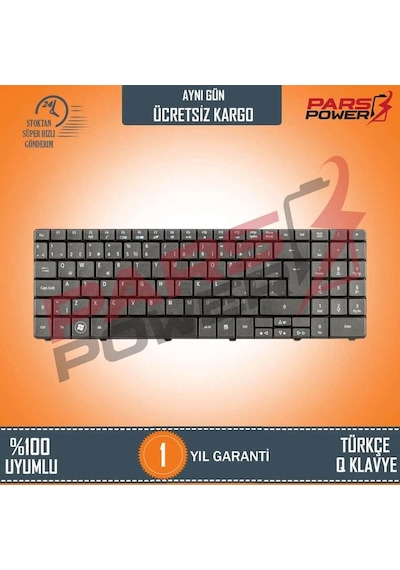 Acer Uyumlu Nsk-Gfb0T, Nsk-Gfb1D Notebook Klavye Siyah Tr