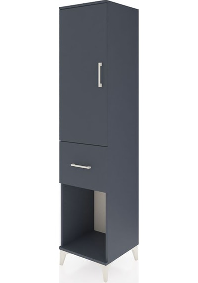 Hyperion Dolap Tek Raflı Tek Çekmeceli Tek Askılı 44x44x195 A... Antrasit Hyperion Dolap Tek Raflı Tek Çekmeceli Tek Askılı 44x44x195 A... Antrasit