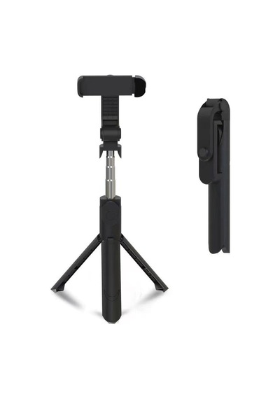 Else Nippon, Bluetooth Kumandalı Selfie Çubuğu - Monopod - Tripod Vlog Telefon Tutucu Siyah Standart