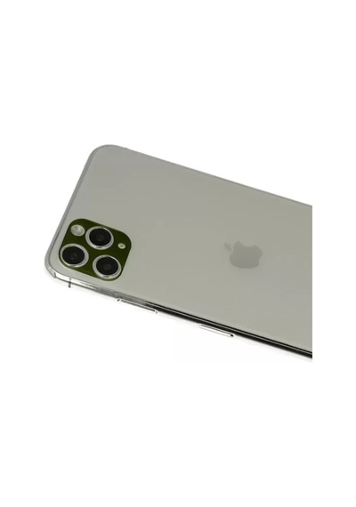 Newface Apple iPhone Uyumlu 11 Pro Max Rainbow Kamera Lens Koruma Cam - Yeşil