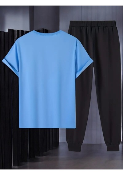 Uyguntarz Unisex New York Baskılı Eşofman Takımı Bebe Mavi