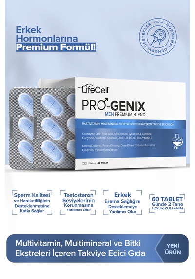 Pro-genix Men Multivitamin, Multimineral Ve Bitki Ekstreleri İçeren Takviye Edici Gıda