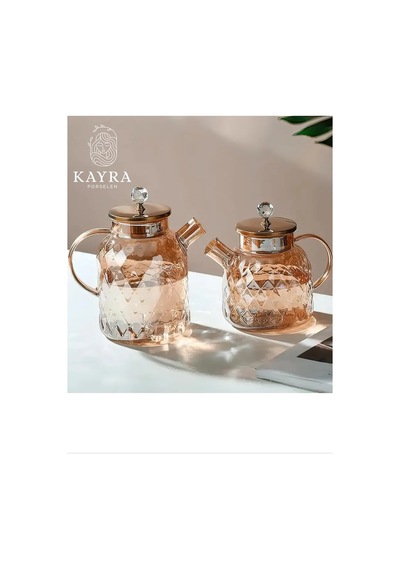 Tedar Kabartmalı Borosilikat Cam Demlik 1000ml Royaleks-cm-2006 Najmaddin 6411267