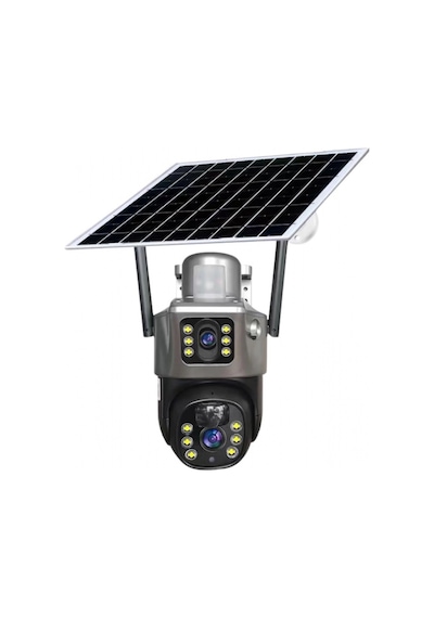 Mpıa Mıka-4g 3+3mp 4k 4g Sım Kartlı Solar Güvenlik Kamerası 360 Ptz Dual Lens Sim Kart Dahil