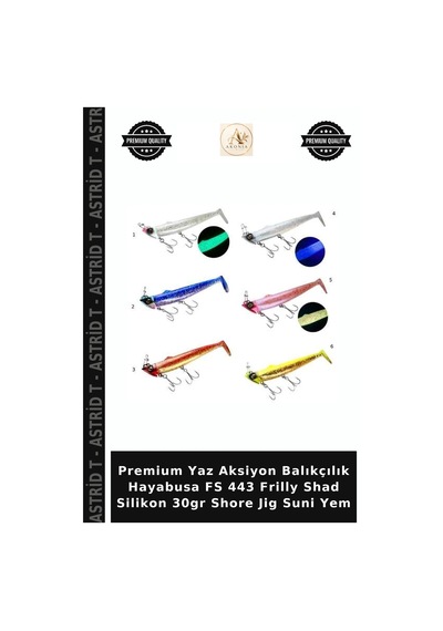 Premium Yaz Aksiyon Balıkçılık Hayabusa Fs 443 Frilly Shad Silikon 30gr Shore Jig Suni Yem