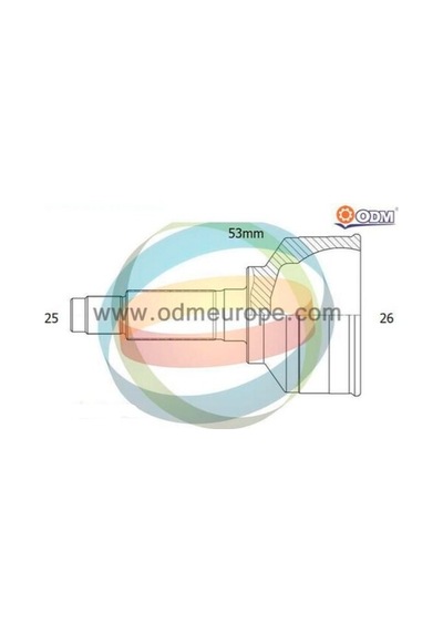 Odm 2a9500062 Aks Kafası Connect 02 13 1.8 Tdcı 90hp Ön Dış 25x26x53.3 Sağ Sol