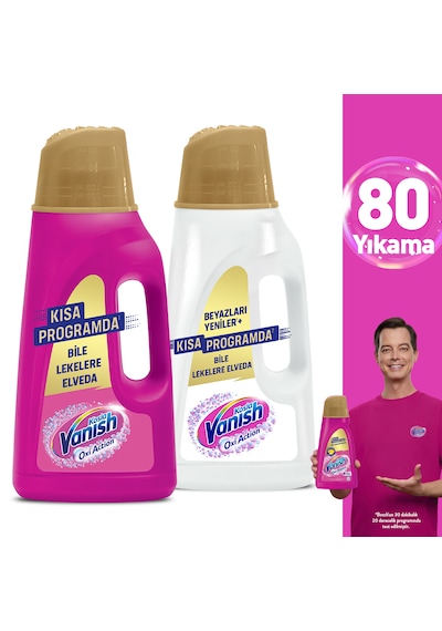 Vanish Oxi Action Deterjan Güçlendirici ve Leke Çıkarıcı Sıvı Renkliler 2000 ML+ Beyaz 2000 ml