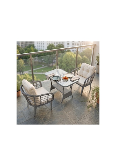 Kartepe 2 Tekli Oturak+sehpa 60 90 Bahçe Balkon Mutfak Takımı,gri Rattan / Krem Kumaş Gri Kartepe 2 Tekli Oturak+sehpa 60 90 Bahçe Balkon Mutfak Takımı,gri Rattan / Krem Kumaş Gri