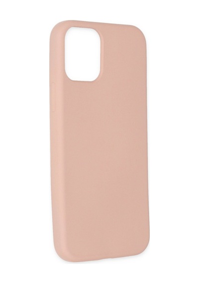 Apple iPhone Uyumlu  11 Pro Max Kılıf Nano İçi Kadife Silikon - Pudra