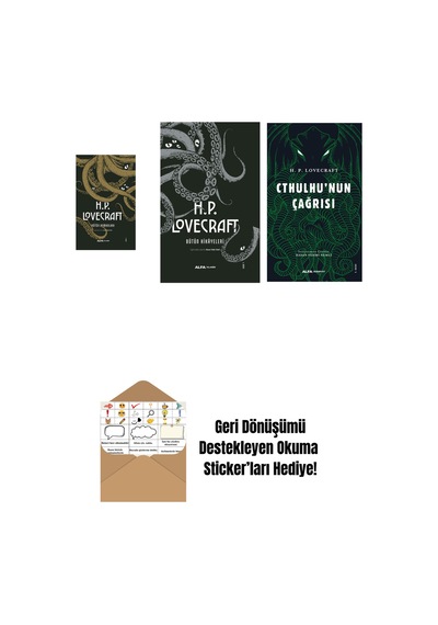 H.p. Lovecraft - Bütün Romanları Ciltli + H.p. Lovecraft - Bütün Hikayeleri Ciltli + Cthulhu'nun Çağrısı + Okuma Sticker'ları