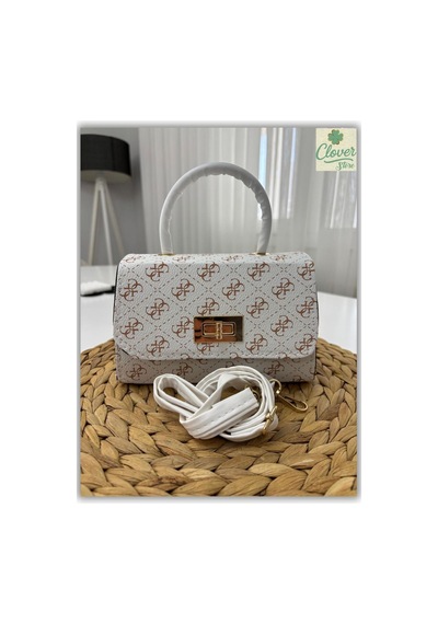 Store Kadın Mini Şık Ve Casual El Ve Omuz Çantası Beyazkahve