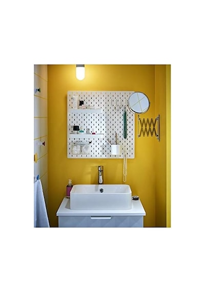 Skådıs Pegboard, Beyaz, 56 X 56 Cm Ev Ve Ofis Kullanımı İçin. Bildirim Panoları, Kağıt Ve Medya Tek Renk