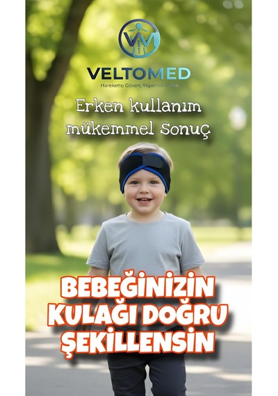 1-5 Yaş Çocuk Kepçe Kulak Bandajı - Yenidoğan Kulak Düzleştirme, Kulak Koruma, Yumuşak Konforlu.
