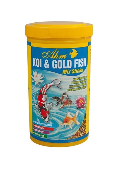 Ahm Koi Gold Fish Mix Sticks Japon Balığı Yemi 1000 Ml