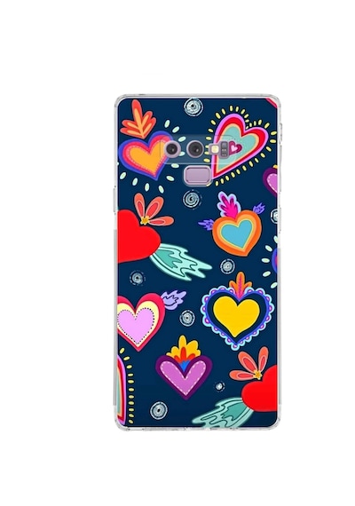 Samsung Galaxy Note 9 İle Uyumlu Retro Color 3 Kamera Korumalı Şeffaf Kılıf Şeffaf
