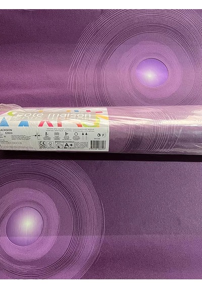 Mor Geometrik Desenli Ucuz Duvar Kağıdı 828609 Çok Renkli