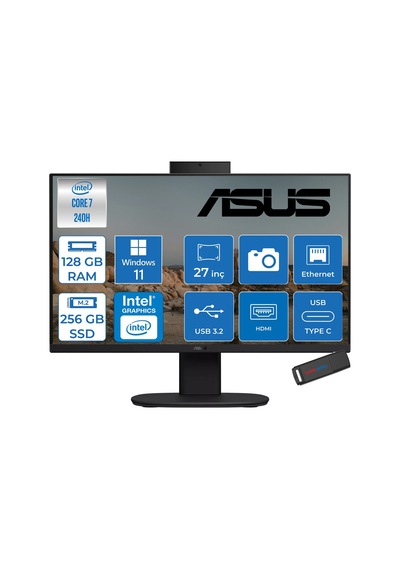 Asus V470VAK-C716512B0DP36 Core 7 240H 128 GB 256 GB SSD 27" W11P AIO Masaüstü Bilgisayar