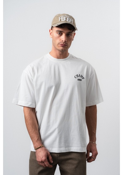 Respire Erkek Zidane Baskılı Oversize T-shirt Ekru