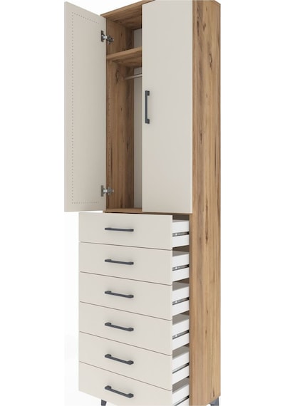 Arges Dolap 2 Raflı 6 Çekmeceli Tek Askılı 60x30x221 Çam-aytaşı Çam Arges Dolap 2 Raflı 6 Çekmeceli Tek Askılı 60x30x221 Çam-aytaşı Çam