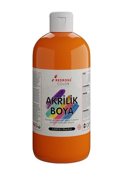 Turuncu Akrilik Boya 500 Gr 0,15 L