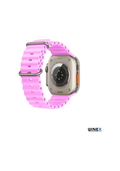 Winex 42-49mm Yeninesil Apple Uyumlu Watch Akıllısaatkordonusilikon Lila