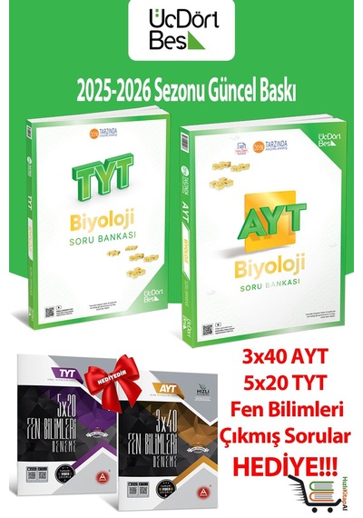 345-tyt Ayt Biyoloji 2026 Model Soru Bankası Seti Hediyeli