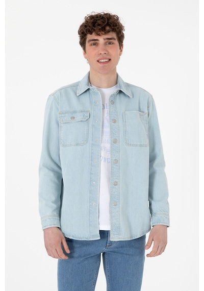 U.s. Polo Assn. Erkek Açık Mavi Gömlek Jean 50304421-dn0021 Lıght Blue Açık Mavi