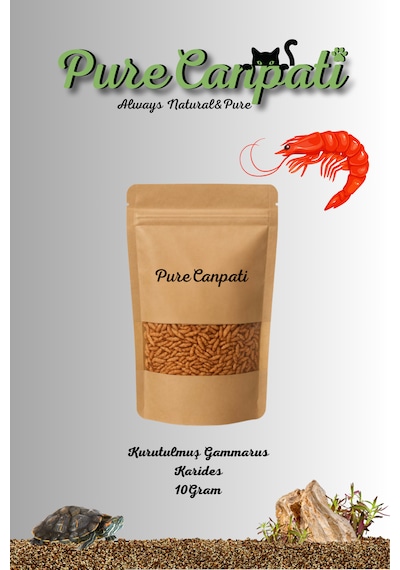 Purecanpati Kurutulmuş Gammarus Kaplumbağa Yemi 10 Gr