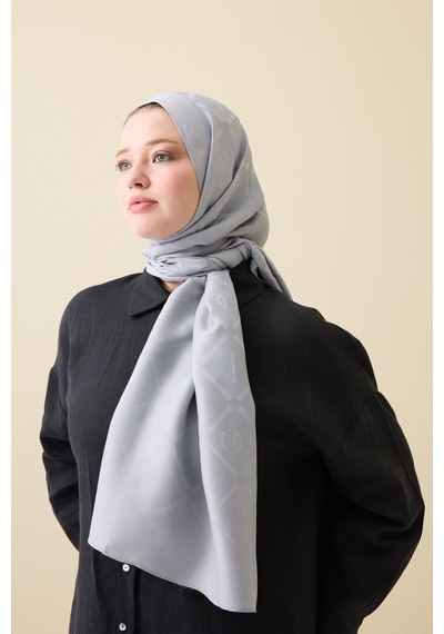 İmannooor İman I Baklava Gri Ramy Jakar Şal 70x190