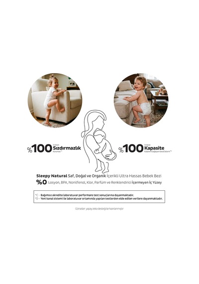 Sleepy - Natural Double Soft Avantajlı Paket Bebek Bezi 1 Numara Newborn 80 Adet
