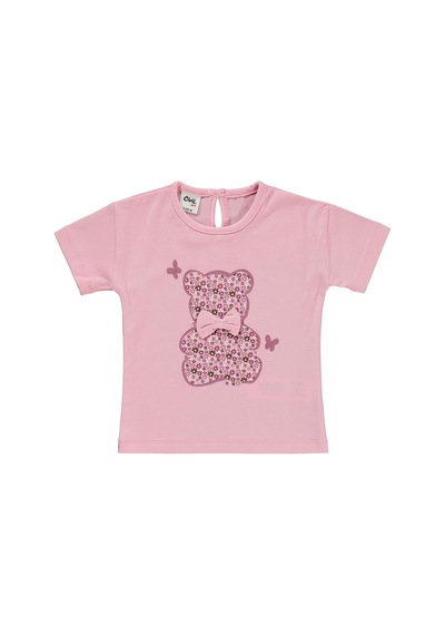 Civil Baby Ayıcık Baskılı Fiyonklu 6-18 Ay Takım - Pembe