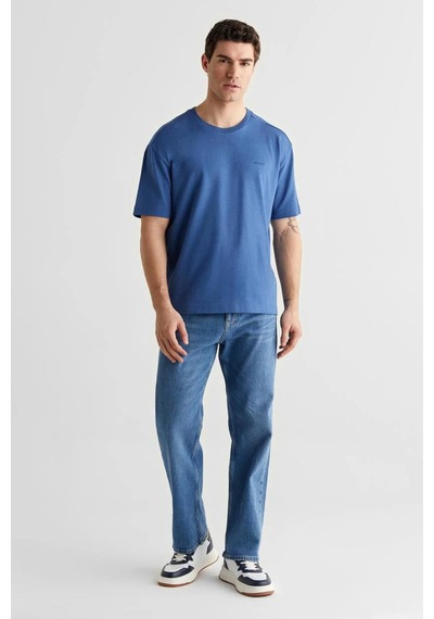 Gant Erkek Mavi Baskılı Kısa Kollu T-shirt-14852