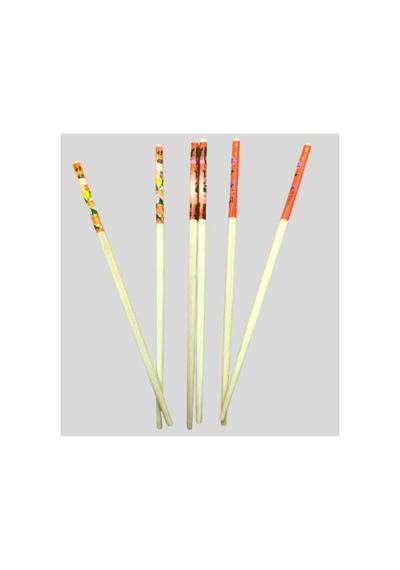 Bambu Chopstick Çubuk Yemek Çubuğu Yıkanabilir Tekrar Kullanılabilir 10 Çift- 20 Adet Ahşap - Şeffaf