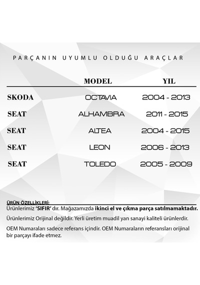 Volkswagen, Audi, Skoda ve Seat için Kalorifer Klape Motoru