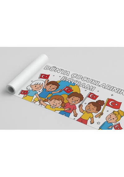 23 Nisan Ulusal Egemenlik Ve Çocuk Bayramı Boyama Rulosu