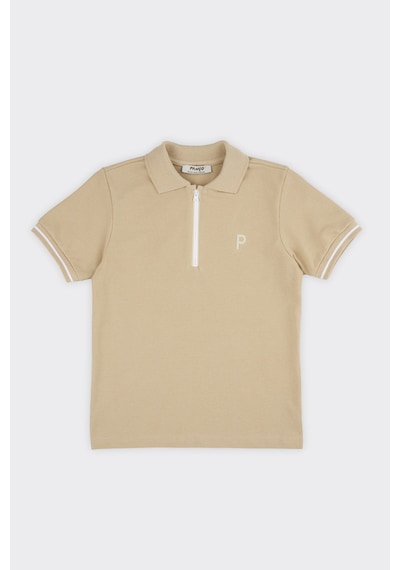 Unisex Çocuk Kısa Kollu Bej Polo Yaka Tişört Çok Renkli 9931BK05002