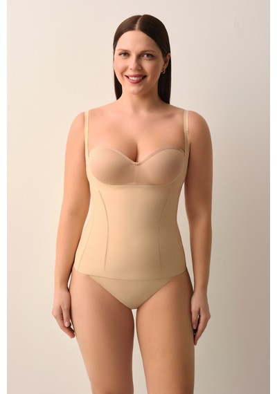 Suwen Yeni Nesil Lazer Kesim İz Bırakmayan İnce Dokulu Atlet Korse Sw9003089 Ten