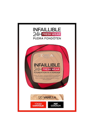 L'Oreal Paris Infaillible 24H Fresh Wear Pudra Fondöten 120 Vanilla
