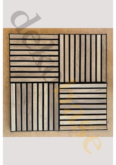Atlantik Çam 40x40cm Yeni Nesil Akustik Ahşap Duvar Paneli
