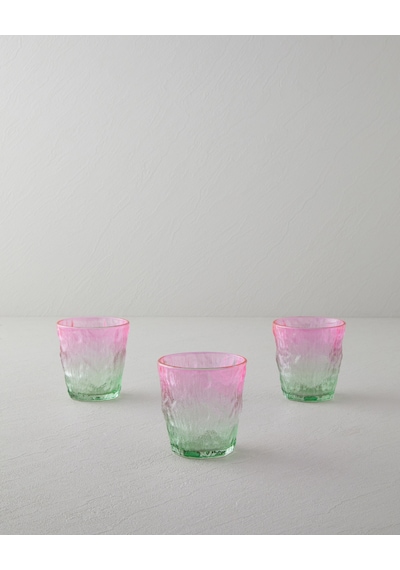 English Home Minty Cam 3'lü Bardak 240 Ml Pembe - Yeşil